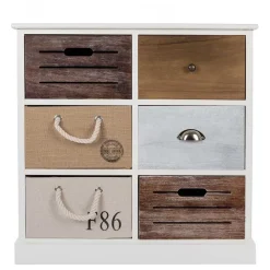 Wohnen Kommoden<70x72x30 Design Kommode mit sechs Schubladen - Amare