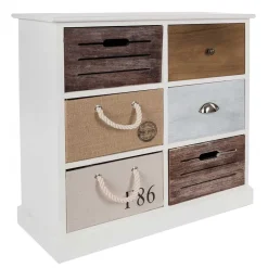 Wohnen Kommoden<70x72x30 Design Kommode mit sechs Schubladen - Amare
