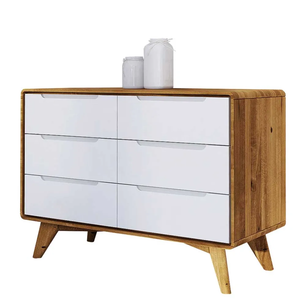 Wohnen Tv & Hifi-Möbel|Lowboards<90x63x40 Design Kommode mit sechs Schubladen - Diesta