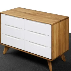 Wohnen Tv & Hifi-Möbel|Lowboards<90x63x40 Design Kommode mit sechs Schubladen - Diesta