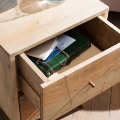 Wohnen Kommoden<40x56x40 Design Nachttisch mit Schubladen - Geyco