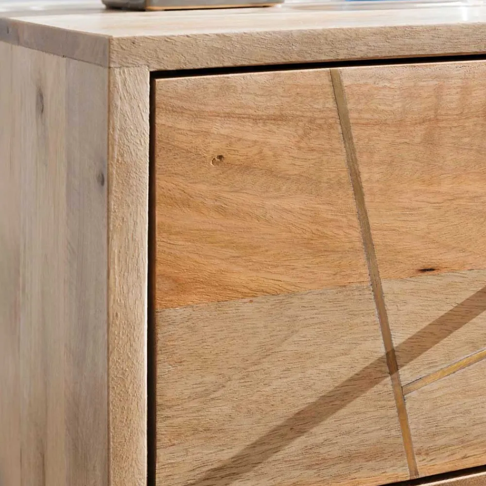 Wohnen Kommoden<40x56x40 Design Nachttisch mit Schubladen - Geyco