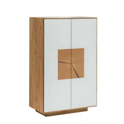 Wohnen Kommoden<72x112x37 Design Schrank mit Glas Deckel - Mandrey