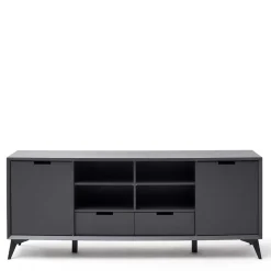 Wohnen Sideboards<180x73x40 Design Sideboard in Grau & Weiß - Vadids