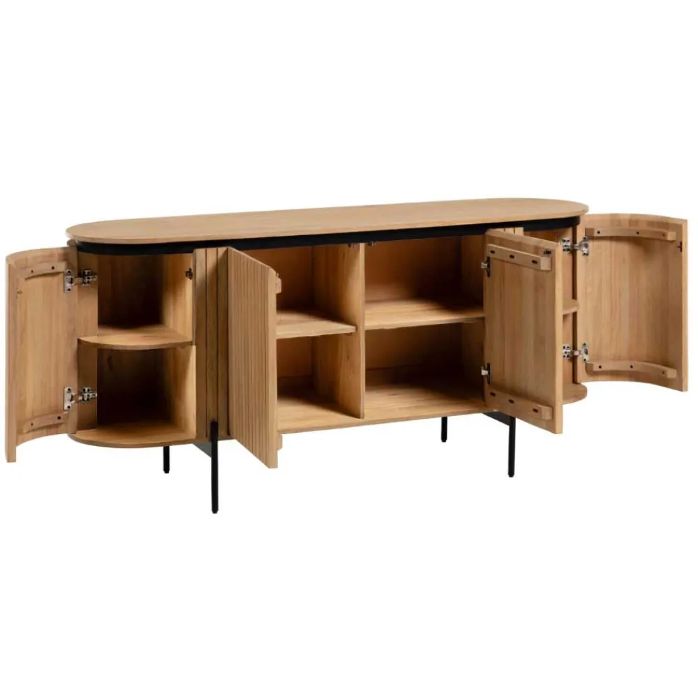 Wohnen Sideboards<170x81x50 Design Sideboard in ovaler Form - Ilvenda