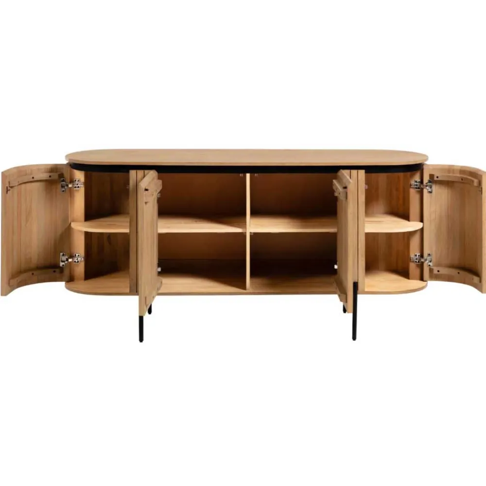 Wohnen Sideboards<170x81x50 Design Sideboard in ovaler Form - Ilvenda