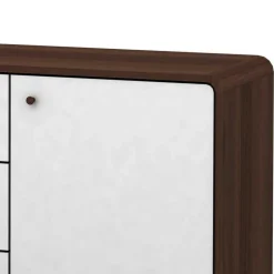 Wohnen Sideboards<140x76x39 Design Sideboard in Weiß & Walnuss - Devkan