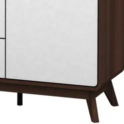 Wohnen Sideboards<140x76x39 Design Sideboard in Weiß & Walnuss - Devkan