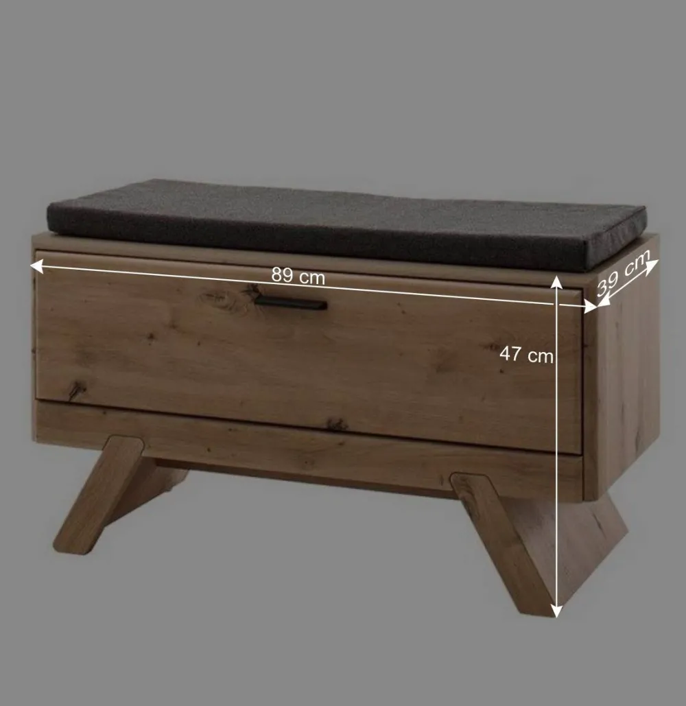 Wohnen Sitzbank<89x47x39 Design Truhenbank mit Klappe - Larinca