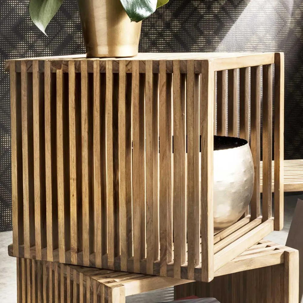 Wohnen Regale<40x40x40 Design Würfelregal aus Teak massiv - Ariean