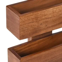 Wohnen Regale<30x72x9 Designer Wandregal mit zwei Ablagen für Magazine - Toskana