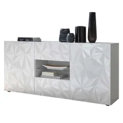 Wohnen Sideboards<181x84x42 Designer-Sideboard in Glänzend-Weiß - Vovasoma