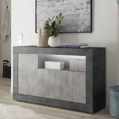 Wohnen Sideboards<138x86x43 Design-Kommode in Grau zweifarbig - Casmas