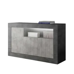 Wohnen Sideboards<138x86x43 Design-Kommode in Grau zweifarbig - Casmas