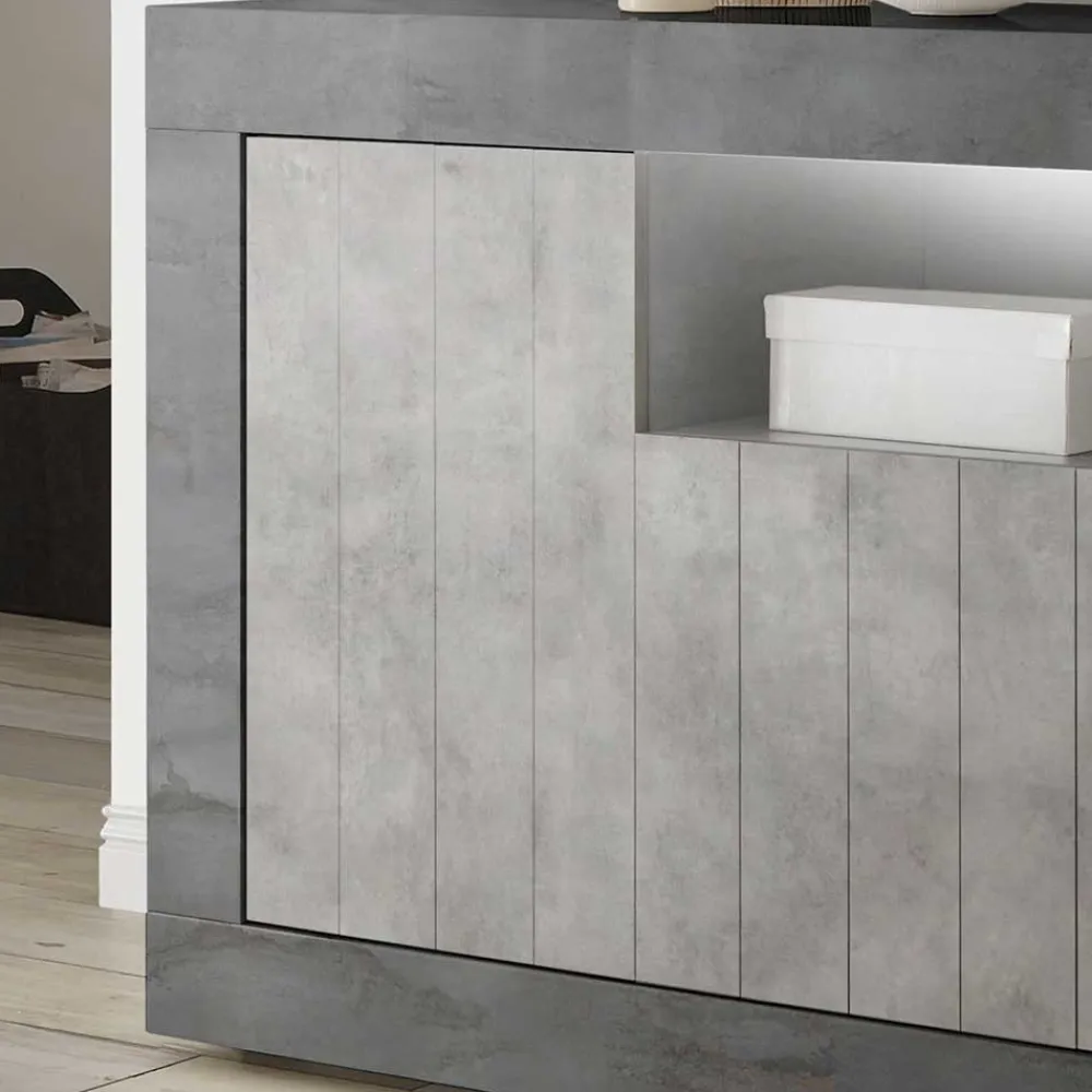 Wohnen Sideboards<138x86x43 Design-Kommode in Grau zweifarbig - Casmas