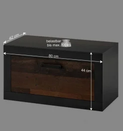 Wohnen Sitzbank<80x44x42 Dielenbank mit Klappe & Sockelgestell - Timuras