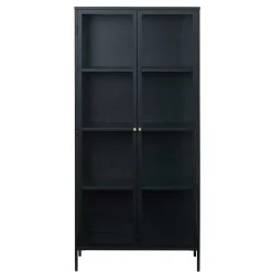 Wohnen Vitrinen<90x190x40 Doppeltür Vitrine aus Metall - Butoaie
