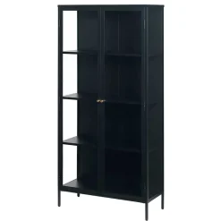 Wohnen Vitrinen<90x190x40 Doppeltür Vitrine aus Metall - Butoaie