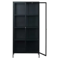 Wohnen Vitrinen<90x190x40 Doppeltür Vitrine aus Metall - Butoaie