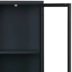 Wohnen Vitrinen<90x190x40 Doppeltür Vitrine aus Metall - Butoaie