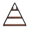 Wohnen Regale<50x50x13 Dreieck Wandregal mit drei Böden - Mendoza