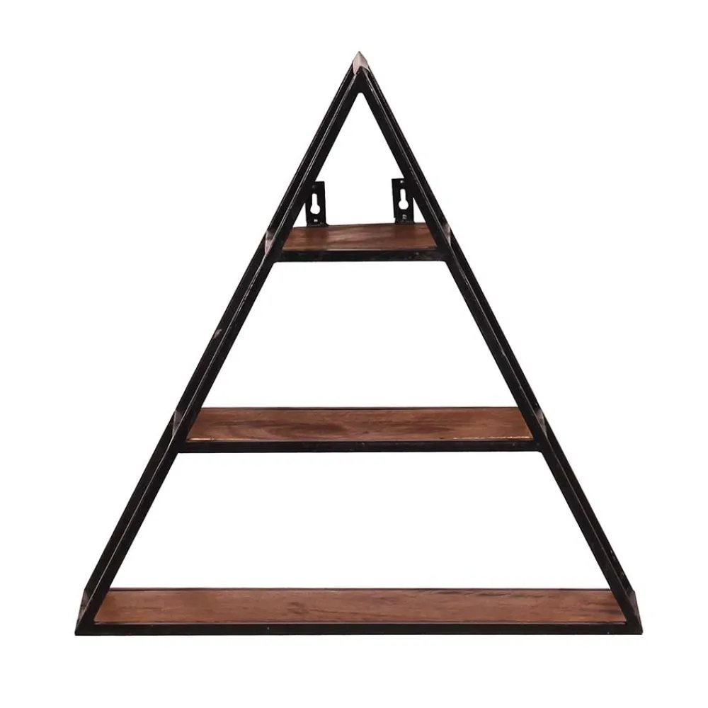 Wohnen Regale<50x50x13 Dreieck Wandregal mit drei Böden - Mendoza