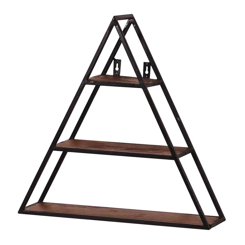Wohnen Regale<50x50x13 Dreieck Wandregal mit drei Böden - Mendoza