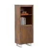 Wohnen Regale|Vitrinen<55x140x35 Dunkles Regal aus Kiefer Massivholz - Lavagna