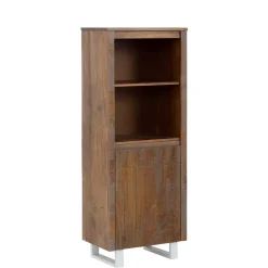 Wohnen Regale|Vitrinen<55x140x35 Dunkles Regal aus Kiefer Massivholz - Lavagna
