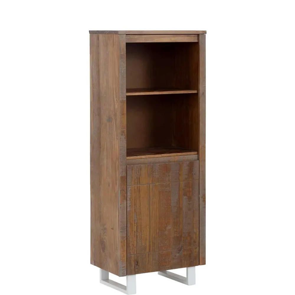 Wohnen Regale|Vitrinen<55x140x35 Dunkles Regal aus Kiefer Massivholz - Lavagna