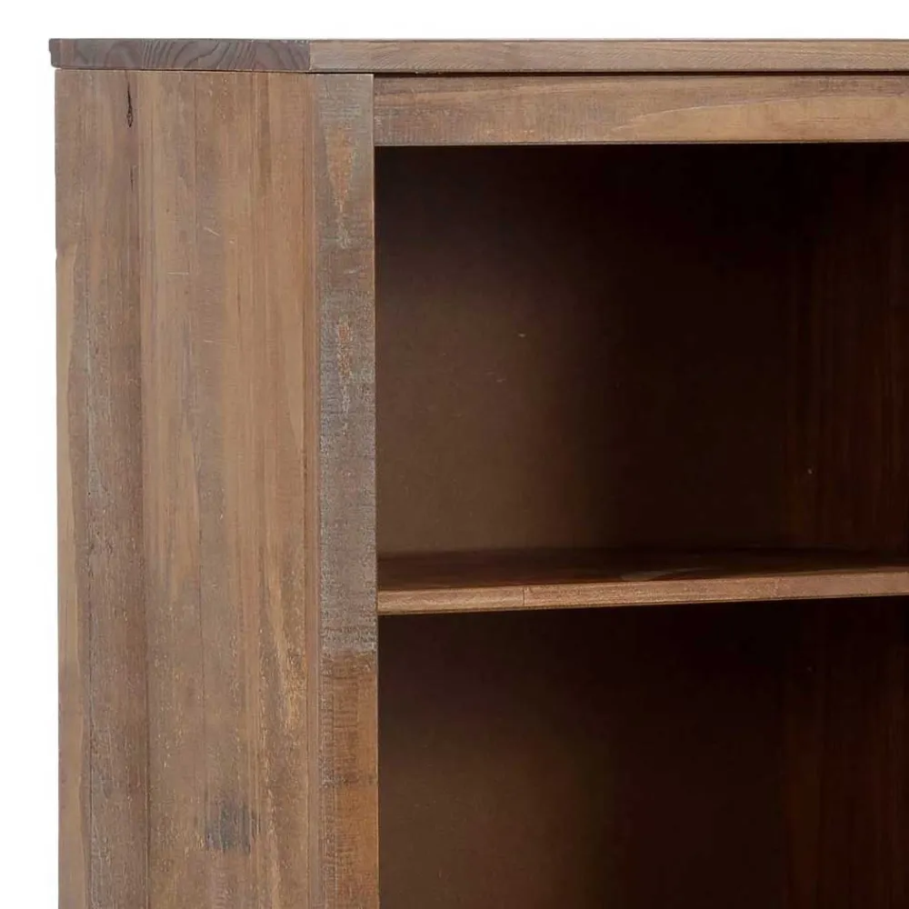 Wohnen Regale|Vitrinen<55x140x35 Dunkles Regal aus Kiefer Massivholz - Lavagna