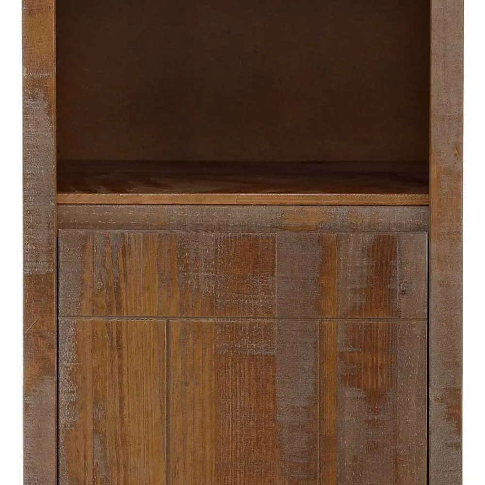 Wohnen Regale|Vitrinen<55x140x35 Dunkles Regal aus Kiefer Massivholz - Lavagna