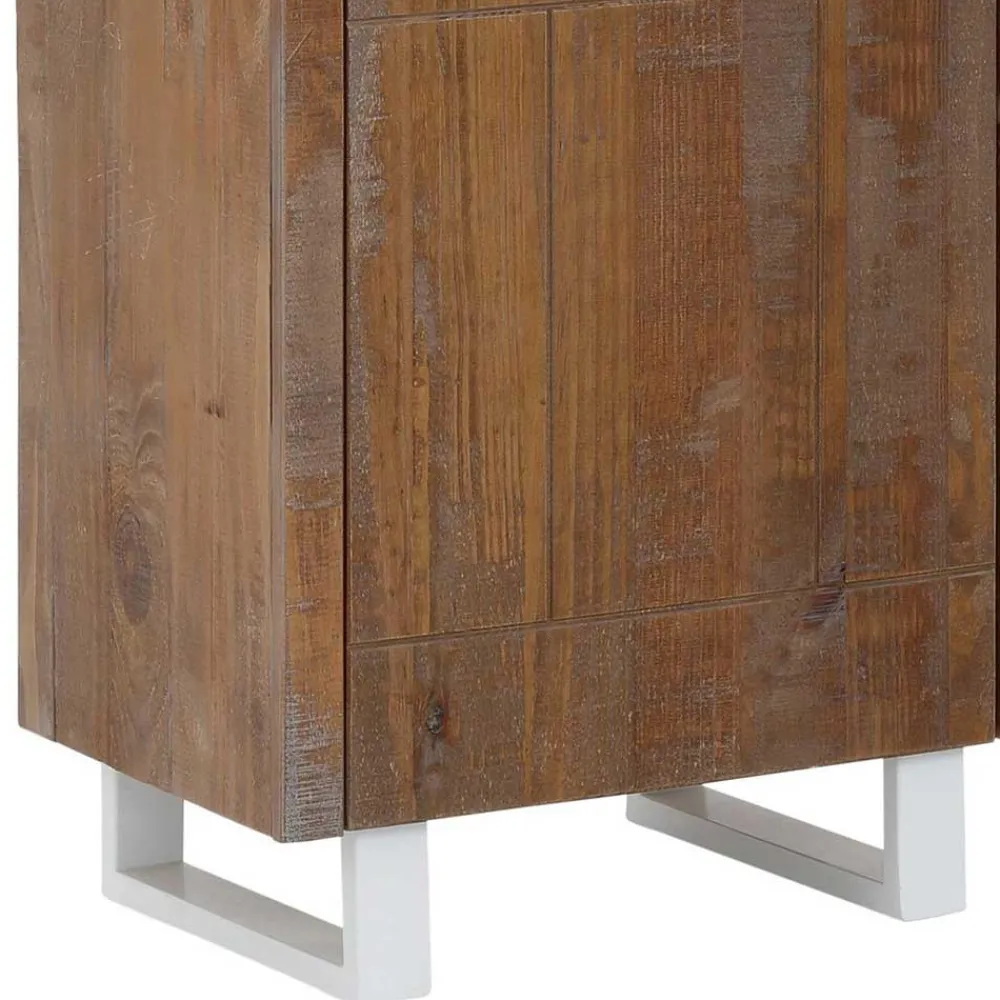 Wohnen Regale|Vitrinen<55x140x35 Dunkles Regal aus Kiefer Massivholz - Lavagna