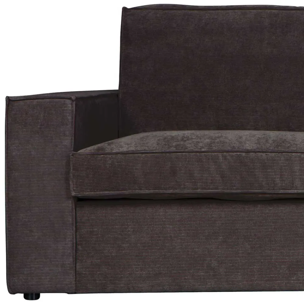 Wohnen Sofas<283x92x197 Eckcouch in Grau Cord Stoff - Olciano