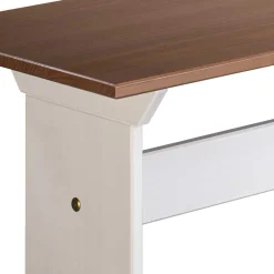 Wohnen Sitzbank<110x45x37 Esszimmerbank in Weiß & Braun - Vatina