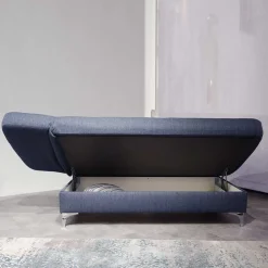 Wohnen Sofas<182x79x86 Federkern Schlafsofa in Blau - Curtici