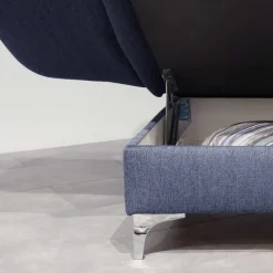 Wohnen Sofas<182x79x86 Federkern Schlafsofa in Blau - Curtici