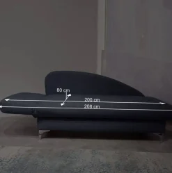 Wohnen Sofas<182x79x86 Federkern Schlafsofa in Blau - Curtici