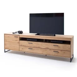Wohnen Tv & Hifi-Möbel<224x67x50 Fernsehboard aus Eiche Massivholz - Assela