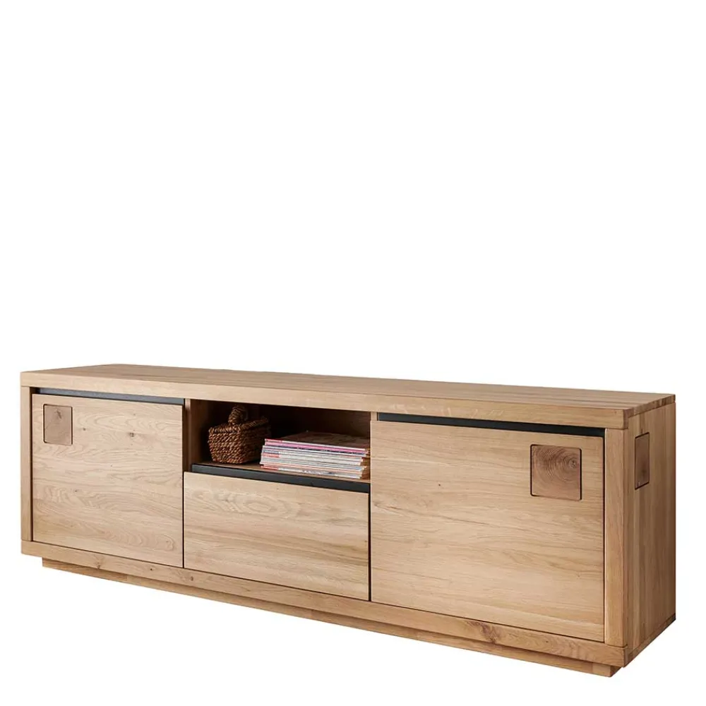 Wohnen Tv & Hifi-Möbel|Lowboards<170x56x40 Fernsehboard aus Wildeiche Massivholz - Embleys