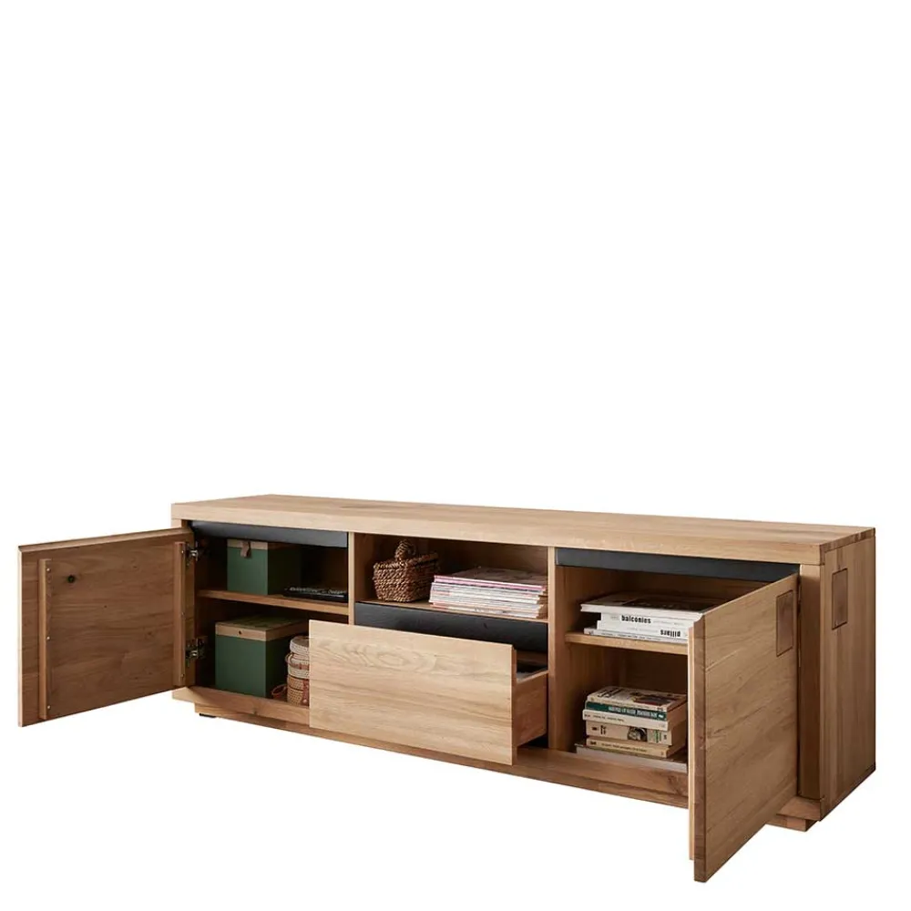 Wohnen Tv & Hifi-Möbel|Lowboards<170x56x40 Fernsehboard aus Wildeiche Massivholz - Embleys