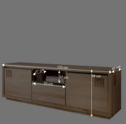 Wohnen Tv & Hifi-Möbel|Lowboards<170x56x40 Fernsehboard aus Wildeiche Massivholz - Embleys