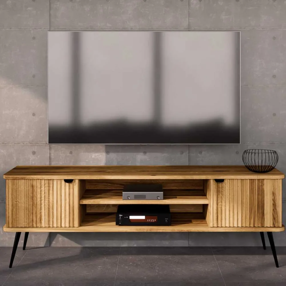 Wohnen Tv & Hifi-Möbel|Lowboards<180x57x46 Fernseher Unterschrank aus Wildeiche - Casarius