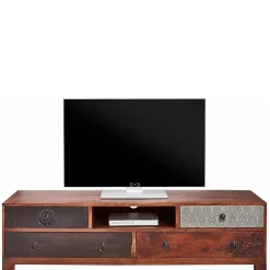 Wohnen Tv & Hifi-Möbel|Lowboards<150x40x40 Fernsehkommode aus Akazie mehrfarbig - Welina