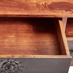 Wohnen Tv & Hifi-Möbel|Lowboards<150x40x40 Fernsehkommode aus Akazie mehrfarbig - Welina