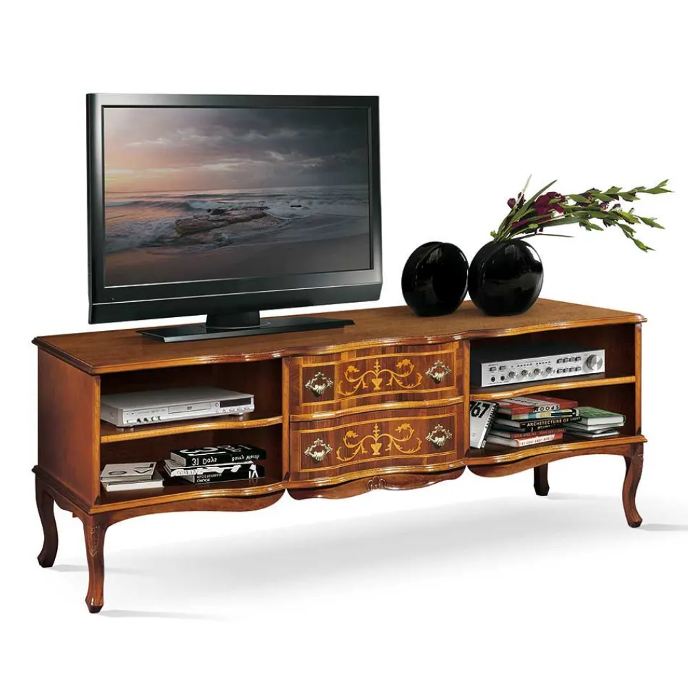 Wohnen Tv & Hifi-Möbel|Lowboards<158x60x37 Fernsehunterschrank im Barockstil - Motiz