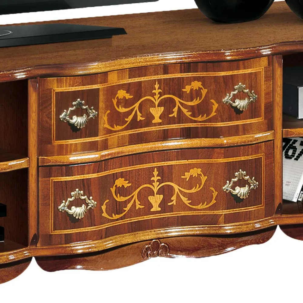 Wohnen Tv & Hifi-Möbel|Lowboards<158x60x37 Fernsehunterschrank im Barockstil - Motiz