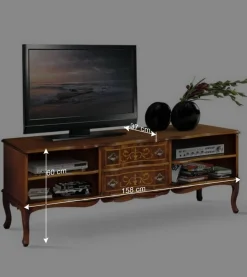 Wohnen Tv & Hifi-Möbel|Lowboards<158x60x37 Fernsehunterschrank im Barockstil - Motiz