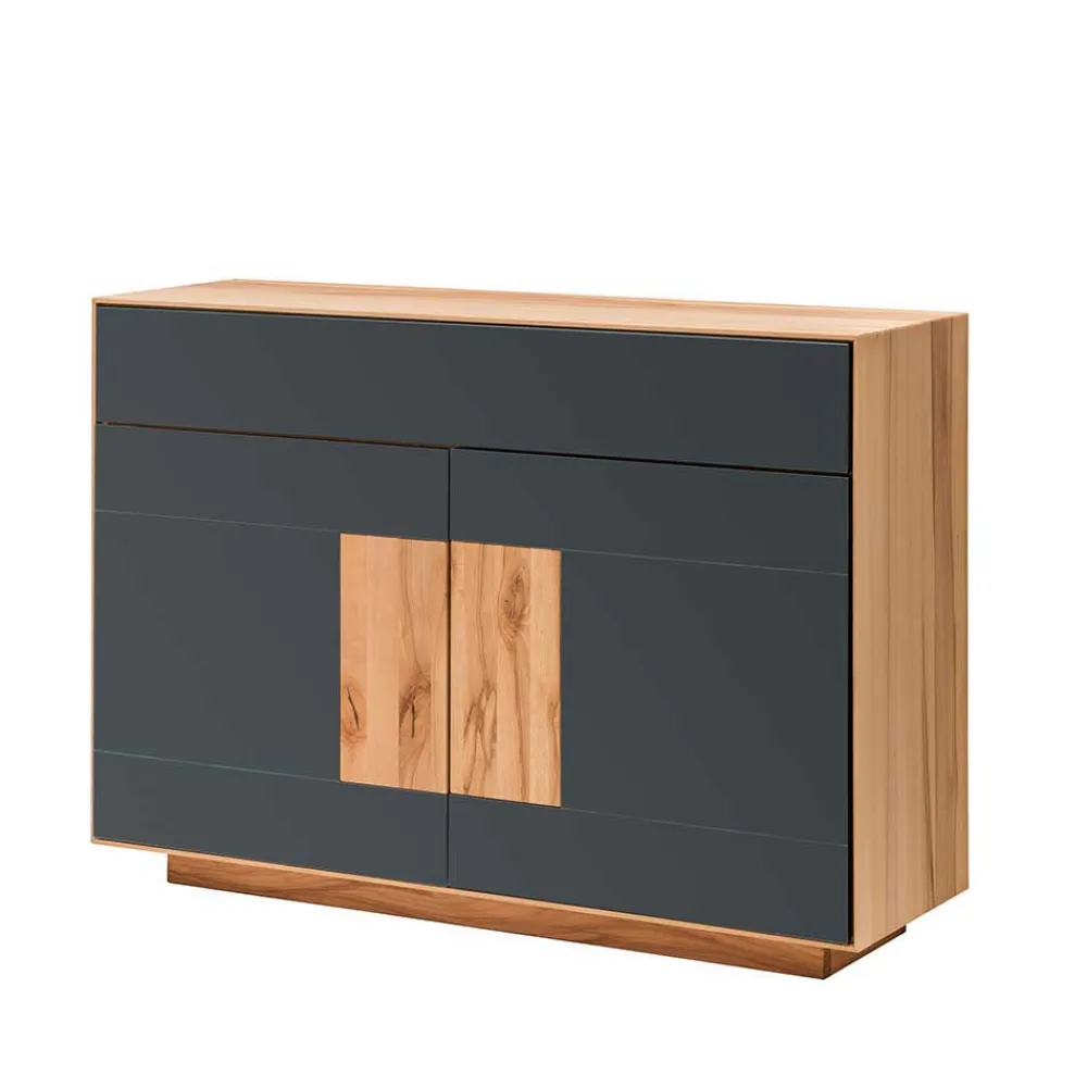 Wohnen Sideboards<120x87x40 Flur Kommode in Anthrazit Glas - Mandrey