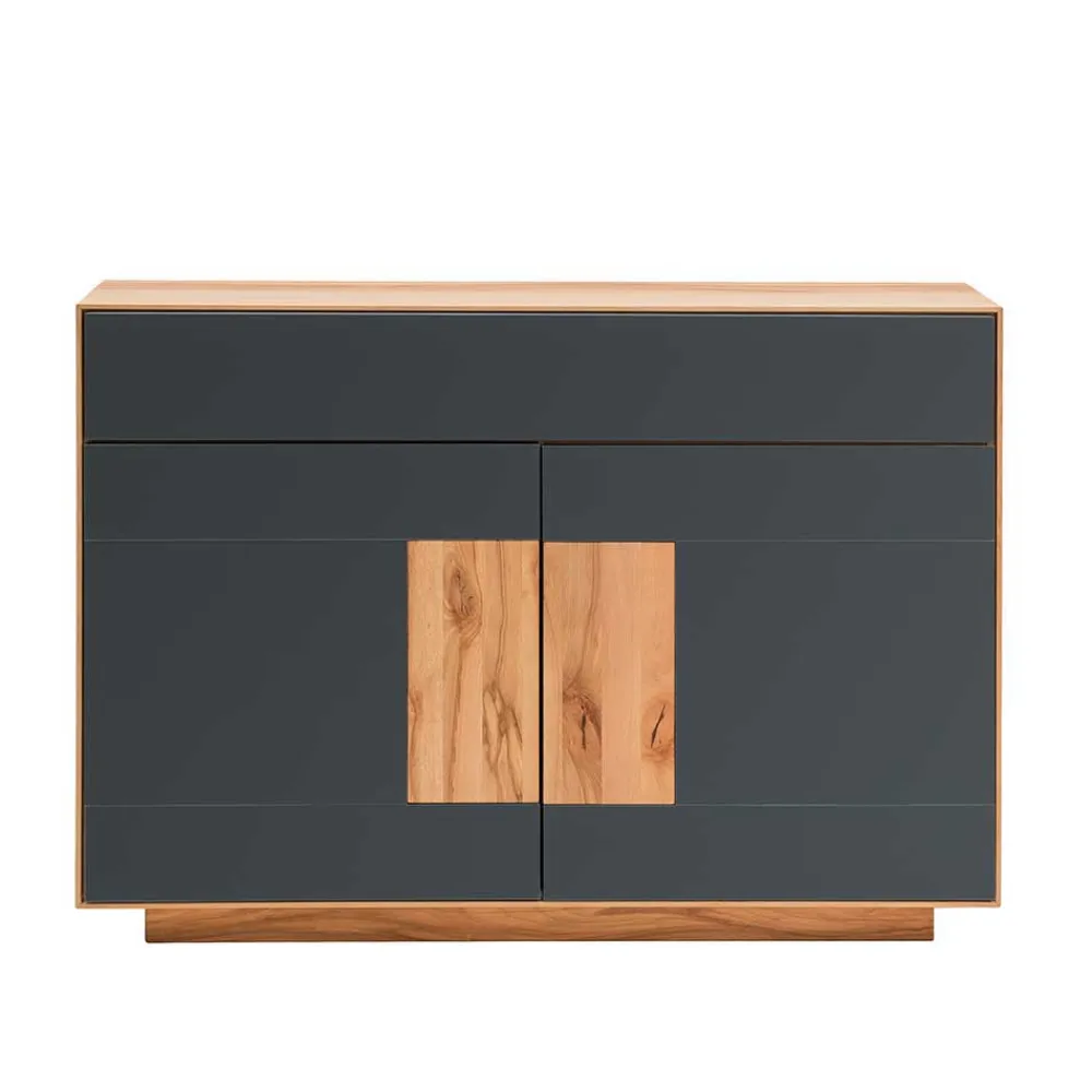Wohnen Sideboards<120x87x40 Flur Kommode in Anthrazit Glas - Mandrey